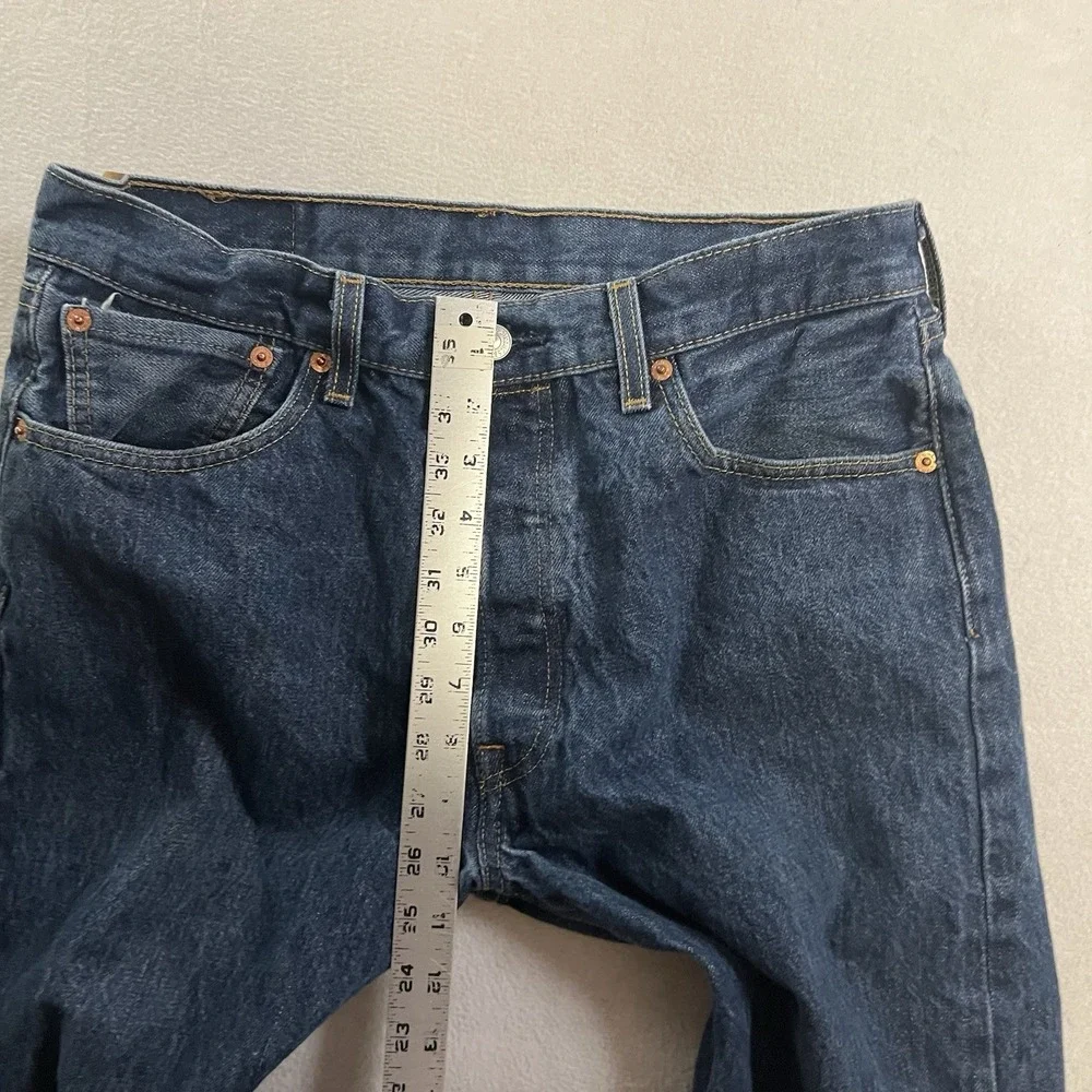 Levi's 501 Jeans Men's 34x32 (Fits 31x29) Blue Button Fly Straight Leg Denim